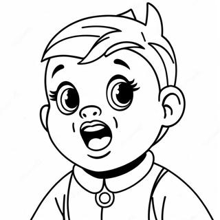 Cute Cry Baby Character Coloring Page 3627-2936