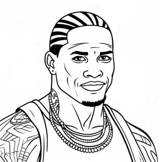 Jey Uso In Action Coloring Page 36304-29051