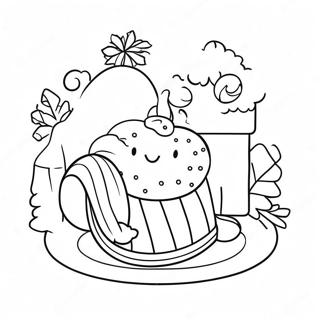 Cozy Christmas Scene Coloring Page 36314-29057