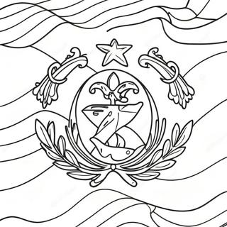 Jamaica Flag Coloring Pages