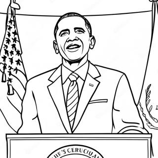 Barack Obama Giving A Speech Coloring Page 36344-29082