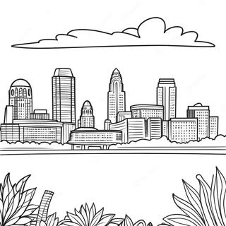 Cleveland Skyline Coloring Page 36364-29097