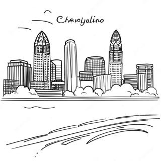 Cleveland Skyline Coloring Page 36364-29098