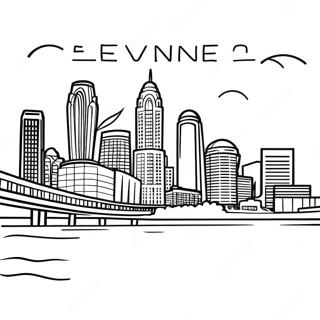 Cleveland Skyline Coloring Page 36364-29099