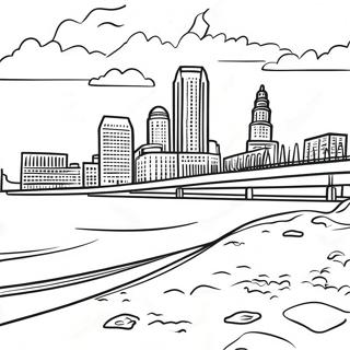 Cleveland Skyline Coloring Page 36364-29100