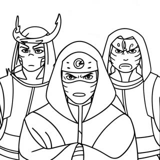 Menacing Akatsuki Members Coloring Page 36394-29121