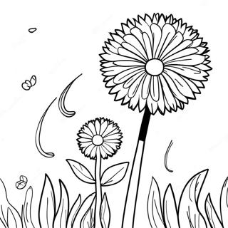 Dandelion Coloring Pages