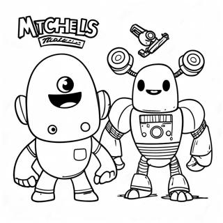 Fun Mitchells Vs The Machines Characters Coloring Page 36424-29151