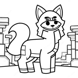 Minecraft Fox Coloring Page 36433-29153