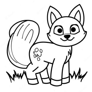 Minecraft Fox Coloring Page 36433-29155