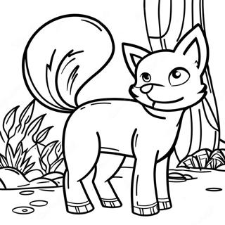 Minecraft Fox Coloring Page 36433-29156