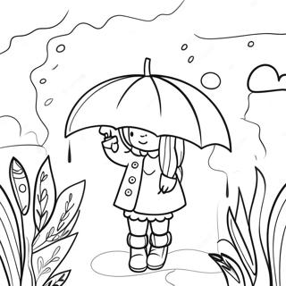 April Showers Coloring Page 36443-29161