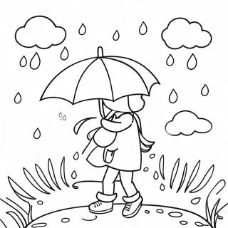 April Showers Coloring Page 36443-29162