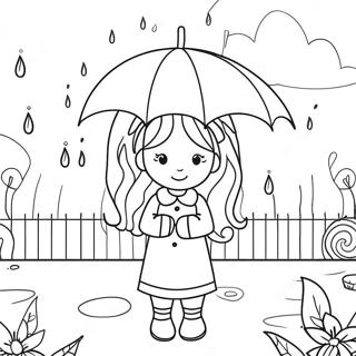 April Showers Coloring Page 36443-29163