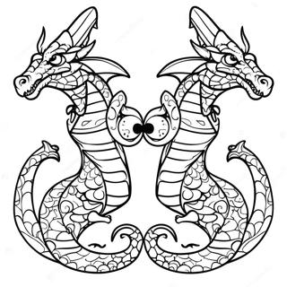 Three Headed Dragon Coloring Page 36453-29167