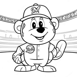 Milwaukee Brewers Mascot Coloring Page 36464-29182