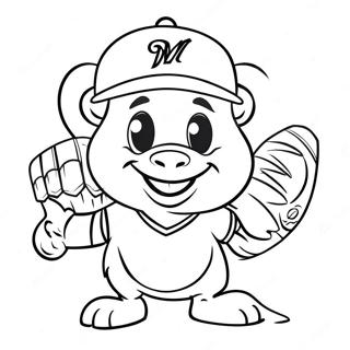 Milwaukee Brewers Mascot Coloring Page 36464-29184