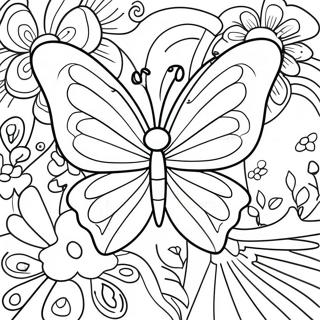 Vibrant Violet Butterfly Coloring Page 36474-29187