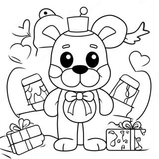 Fnaf Christmas Coloring Page 36483-29210