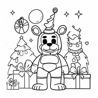 Fnaf Christmas Coloring Page 36483-29211