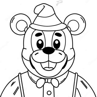 Freddy Fazbear In A Santa Hat Coloring Page 36484-29195