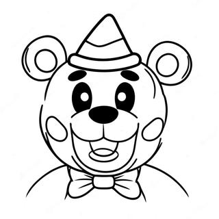 Freddy Fazbear In A Santa Hat Coloring Page 36484-29196