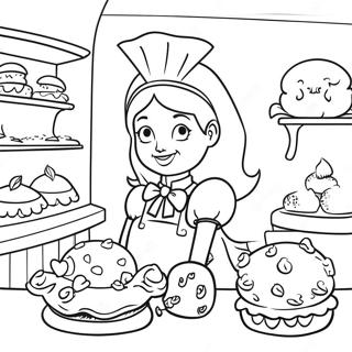 Alice In Wonderland Bakery Coloring Page 36513-29213