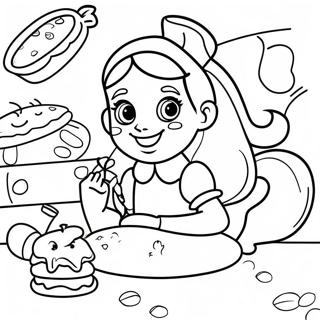 Alice In Wonderland Bakery Coloring Page 36513-29216