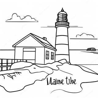 Maine State Outline Coloring Page 36523-29221