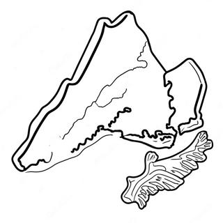 Maine State Outline Coloring Page 36523-29222