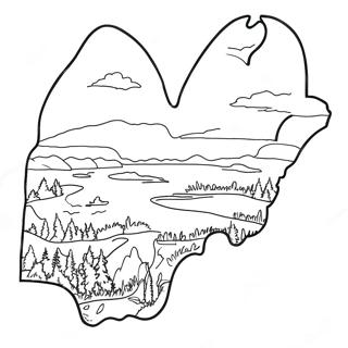 Maine State Outline Coloring Page 36523-29223