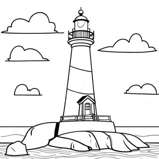 Lighthouse In Maine Coloring Page 36524-29231