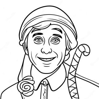 Buddy The Elf With Candy Cane Coloring Page 36544-29247