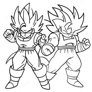 Super Saiyan 4 Transformation Coloring Page 36564-29259