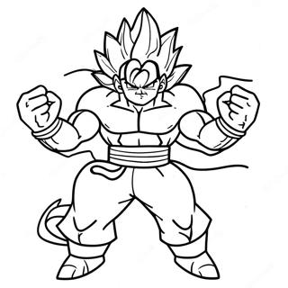 Super Saiyan 4 Transformation Coloring Page 36564-29260