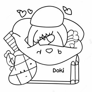 Doki Doki Literature Club Logo Coloring Page 36593-29281