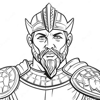 Midas In Golden Armor Coloring Page 36614-29297