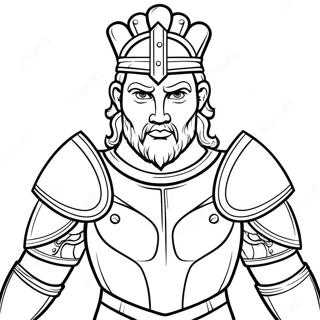 Midas In Golden Armor Coloring Page 36614-29299