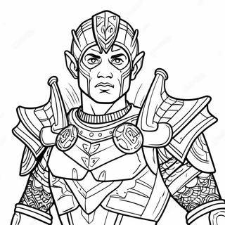 Midas In Golden Armor Coloring Page 36614-29300