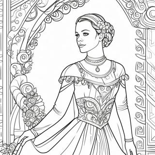 Padme In Elegant Dress Coloring Page 36624-29311