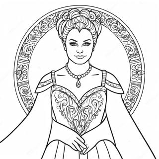 Padme In Elegant Dress Coloring Page 36624-29312