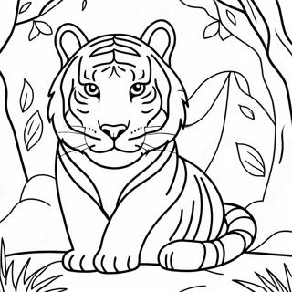 White Tiger Coloring Page 36643-29323