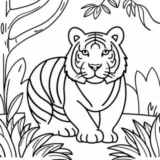 Majestic White Tiger In Jungle Coloring Page 36644-29327