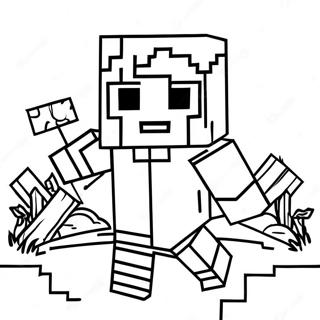 Minecraft Villager Coloring Page 36653-29343