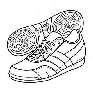 Colorful Soccer Shoe With Laces Coloring Page 36684-29359