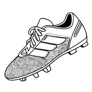 Colorful Soccer Shoe With Laces Coloring Page 36684-29360