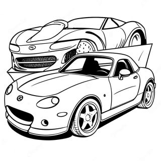 Miata Sports Car Coloring Page 36693-29363