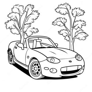 Mazda Miata Convertible Coloring Page 36694-29369