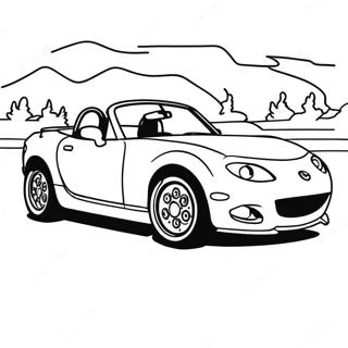 Mazda Miata Convertible Coloring Page 36694-29371