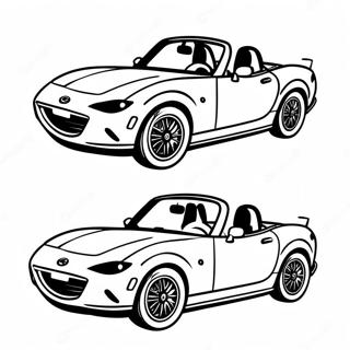 Mazda Miata Convertible Coloring Page 36694-29372